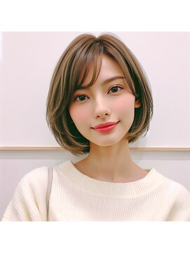 ヘアーズ ベリー 古川橋店(hairs BERRY) ショートボブ/丸みボブ/前髪あり/美髪/レイヤー20代30代40代50代