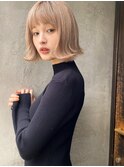 パツッとボブ×ミルクティー