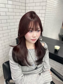 ジーナ 天神(Zina) レイヤーカット／チェリーレッド