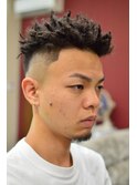 スパイキーアフロ【町田/理容室/バーバー/顔剃り/針金パーマ】