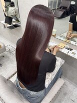 ロエン 西岡崎店(ROEN)&nbsp;ピンクカラー、ワンカラーピンク、髪質改善カラー