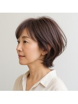 スープレックス ヘアーデザイン(SOUPREX HAIR DESIGN) 柔らかラベンダーミセスショートボブ 20代 30代 40代 50代 60代