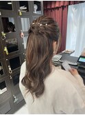 ハーフアップ/ヘアセット/ヘアメ/ayaka