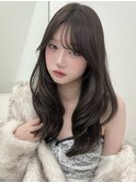 ハッシュレイヤー韓国レイヤーくびれ巻きオリーブブラウン渋谷