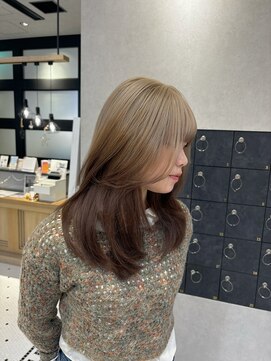 ザザ シンジュク(ZA/ZA shinjuku) 顔周りレイヤー×ルーツカラー