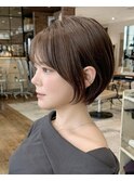 【岩田莉奈】ナチュラルレイヤーショートでひし形シルエット新宿