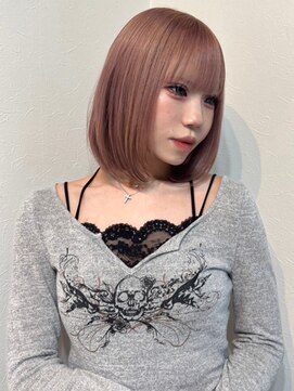 アモレット 天文館店(amoretto) ピンクベージュ 20代 髪質改善 前髪カット アッシュ