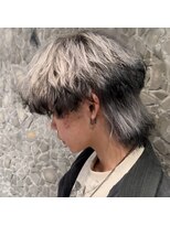 ガウディ 広島駅前店(Gaudi)&nbsp;エンドカラー×メンズウルフカット×スパイラルパーマ仕上げ