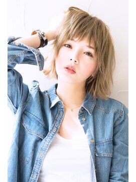 アッシュ 祐天寺店(Ash) 無造作外ハネショートボブ