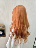 春夏おすすめカラー　ケアブリーチ　オレンジ　ベージュ