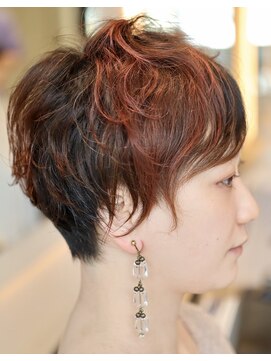 ヘア デザイン リスク(HAIR DESIGN RISK) 【RISK高橋勇太】ピンクグレージュアンニュイクールショート