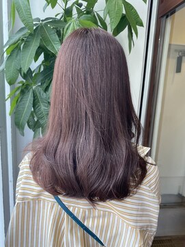 アン(Hair make un) くすみピンクカラー