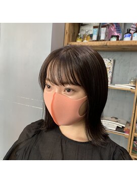 パム 恵比寿(PAM.) 深めラベンダー鎖骨ボブ