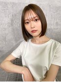 シースルーストレートボブ