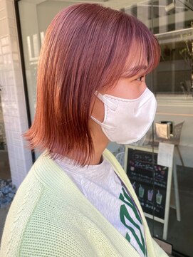イト(ito) 【ito/梅田】コーラルピンクカラー×外ハネボブ