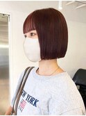赤髪ボブ_グレージュカラーシルキーベージュ_ba411391