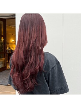 美容室 アイディー i-dee ブリーチなしレッドブラウン