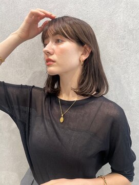 エジョン 三鷹店(Aejon) #バレイヤージュ#グレージュカラー#ボブウルフ#ココアベージュ