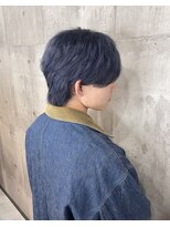 アンダーバーホワイト 浜松店(_WHITE) ネイビー×韓国風メンズカット m