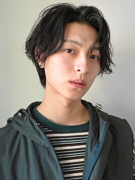 ディッセンバー 神宮前(December) ニュアンスパーマアッシュブラックウルフ波巻きスパイラル渋谷