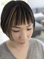 グレープバイン 辻堂(GRAPEVINES)&nbsp;ぱっつん前下がりショートハイライト