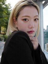 アレンヘアー 甲南本通り店(ALLEN hair)&nbsp;ハイトーンブロンドセンターパート