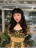 前髪パーマ×ゆるカールロング【福谷聖斗】