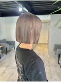 柔らかいベージュボブ♪