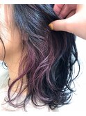 インナーカラー×ラベンダーピンク