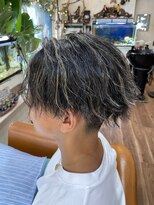 マーメイドヘアー(MERMAID HAIR) ツーブロツイスパ&ホワイトメッシュ