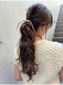 メルティーカラーフェミニンロング似合わせウェーブミディアム