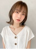小顔似合わせカットイヤリングカラーメルティカラーa