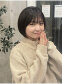 ショートヘア/顔まわりカット/冬カラー