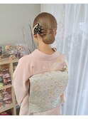 お宮参り,結婚式,卒業式などにも！タイトなシニヨンスタイル
