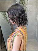 くるくるパーマ　スパイラルパーマ　強めパーマ　前髪パーマ