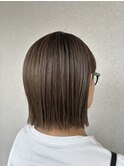 ミルクティベージュ×切りっぱなしボブ