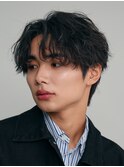 シャドウパーマメンズカット原宿マッシュウルフヘアパーマ無造作