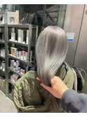 福岡 ブリーチ ベージュ グレージュ ダブルカラー ハイライト
