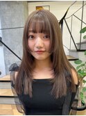 トレンド感満載!顔周りレイヤー×透明感ベージュ/10代20代30代