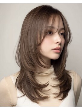 ハム 立川(hum) ココアベージュ/オリーブグレー/小顔/黒髪[立川/髪質改善]