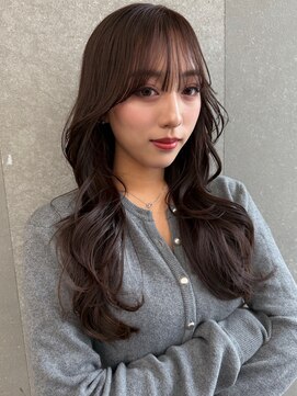 韓国レイヤーカット/ヨシンモリフェイスレイヤー/艶髪カラー