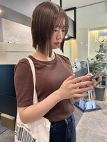 ケンジ 横浜(KENJE)&nbsp;切りっぱなしボブ/オリーブベージュ/グレージュ/ヘイリーボブ