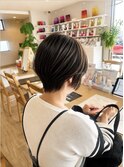 ショートボブ◎白髪染めを使わない白髪ぼかし