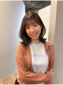 アッシュブラウンカラー韓国風ボブ20代～50代【西新大濠荒戸】