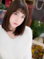 カバーヘア イヴ 戸頭店(COVER HAIR EVE)&nbsp;*+COVER HAIR+*…アクセントバングで小顔ストレートミディｃ
