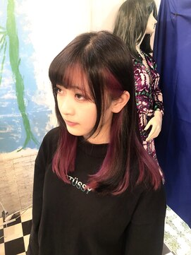 バルテイン(Hair Valtein) ブラックインナーラベンダーパープル