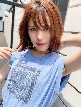 マリアバイアフロート(Maria by AFLOAT) 【添田】厚めバング前下がり外ハネボブ スリークボブローライト