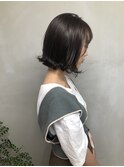 大人ボブ_セシルカットココアブラウンフリンジウェーブ03