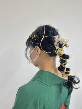 ベルクープス 天王寺店(Belle Coupes) 【BelleCoupes】岡本真由美 袴着付けヘアセット卒業式編み下ろし