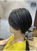 大人黒髪ショート/ハンサムショート/髪質改善/
